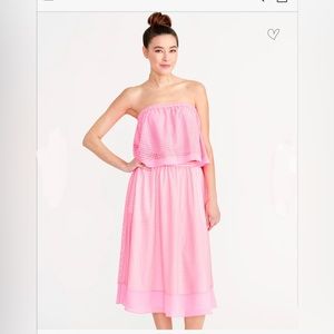 Rachel Roy Grid strapless top and skirt set Barbie pink